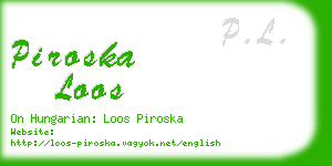 piroska loos business card